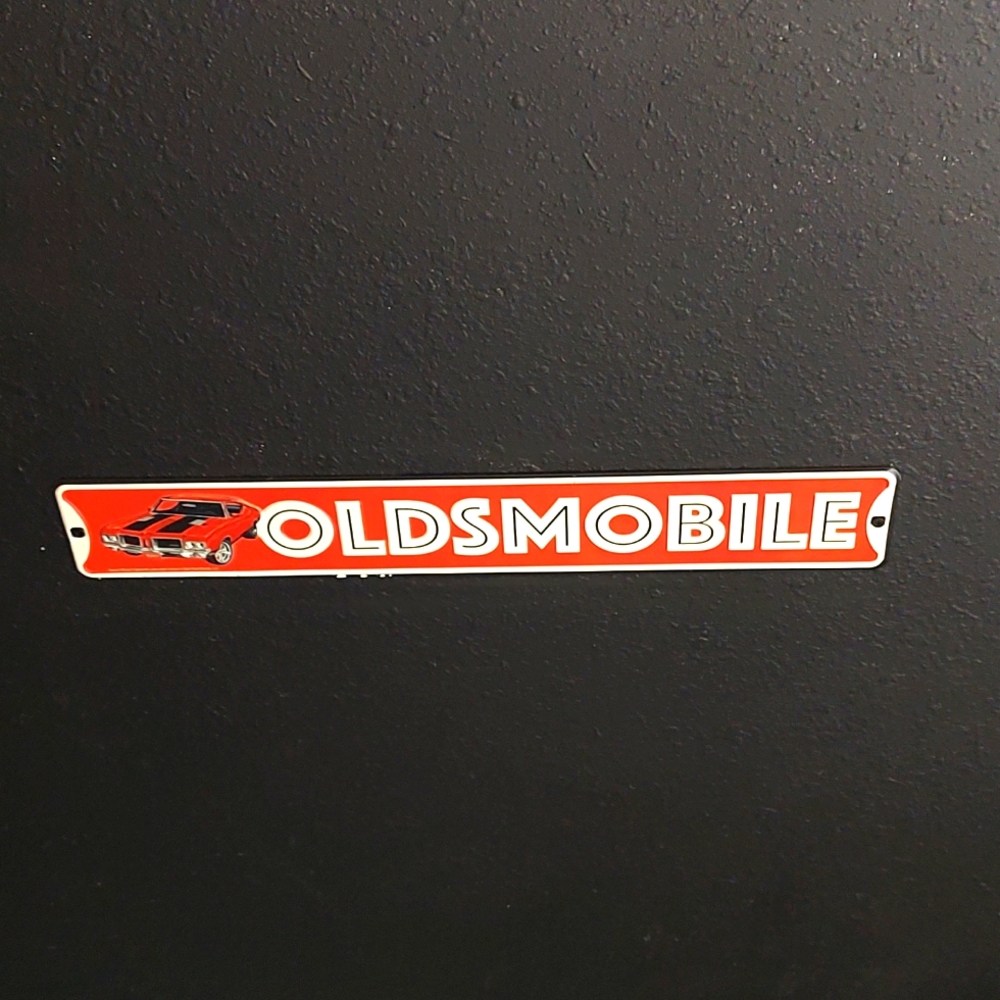 Oldsmobile metal wall art